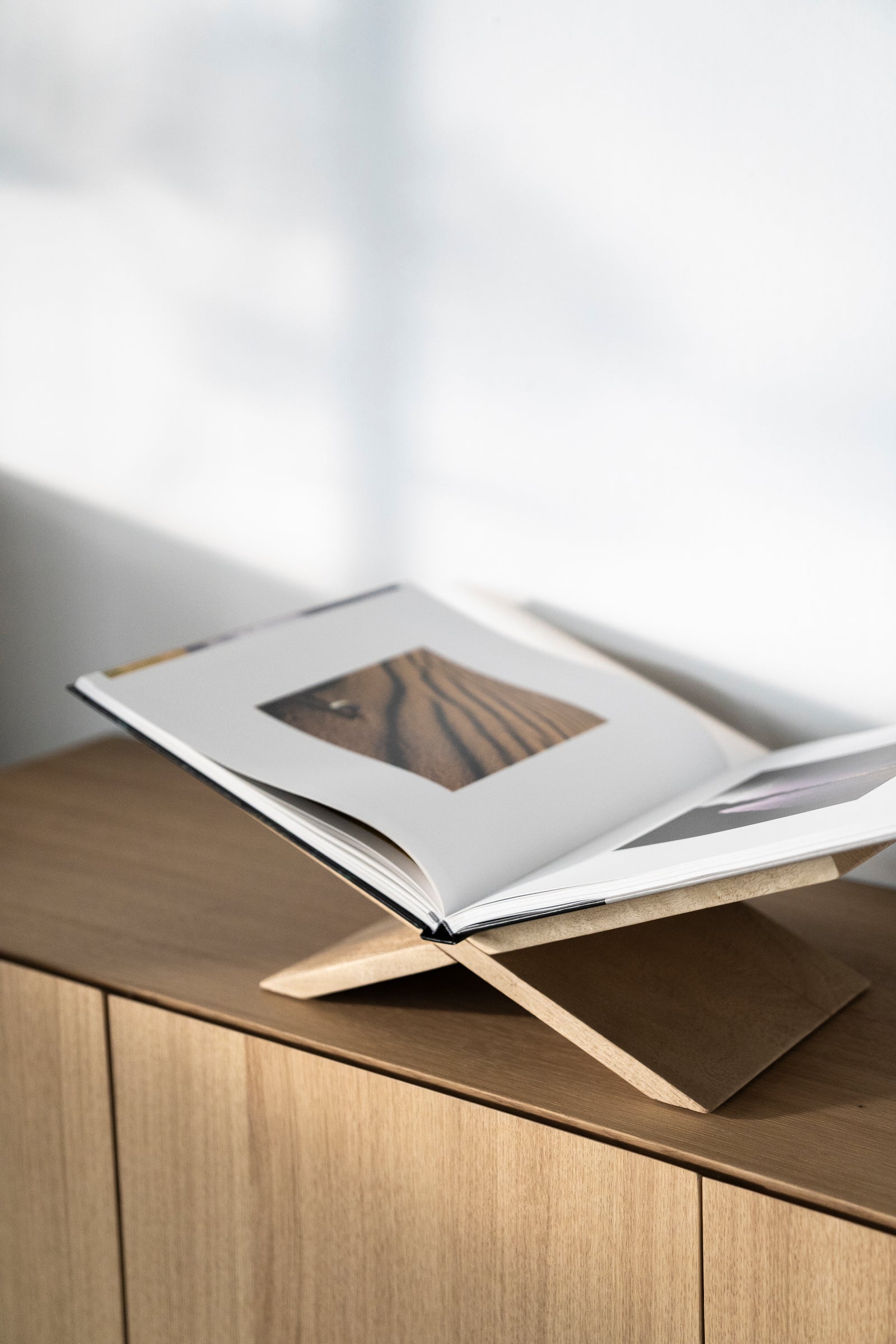 Wooden book stand