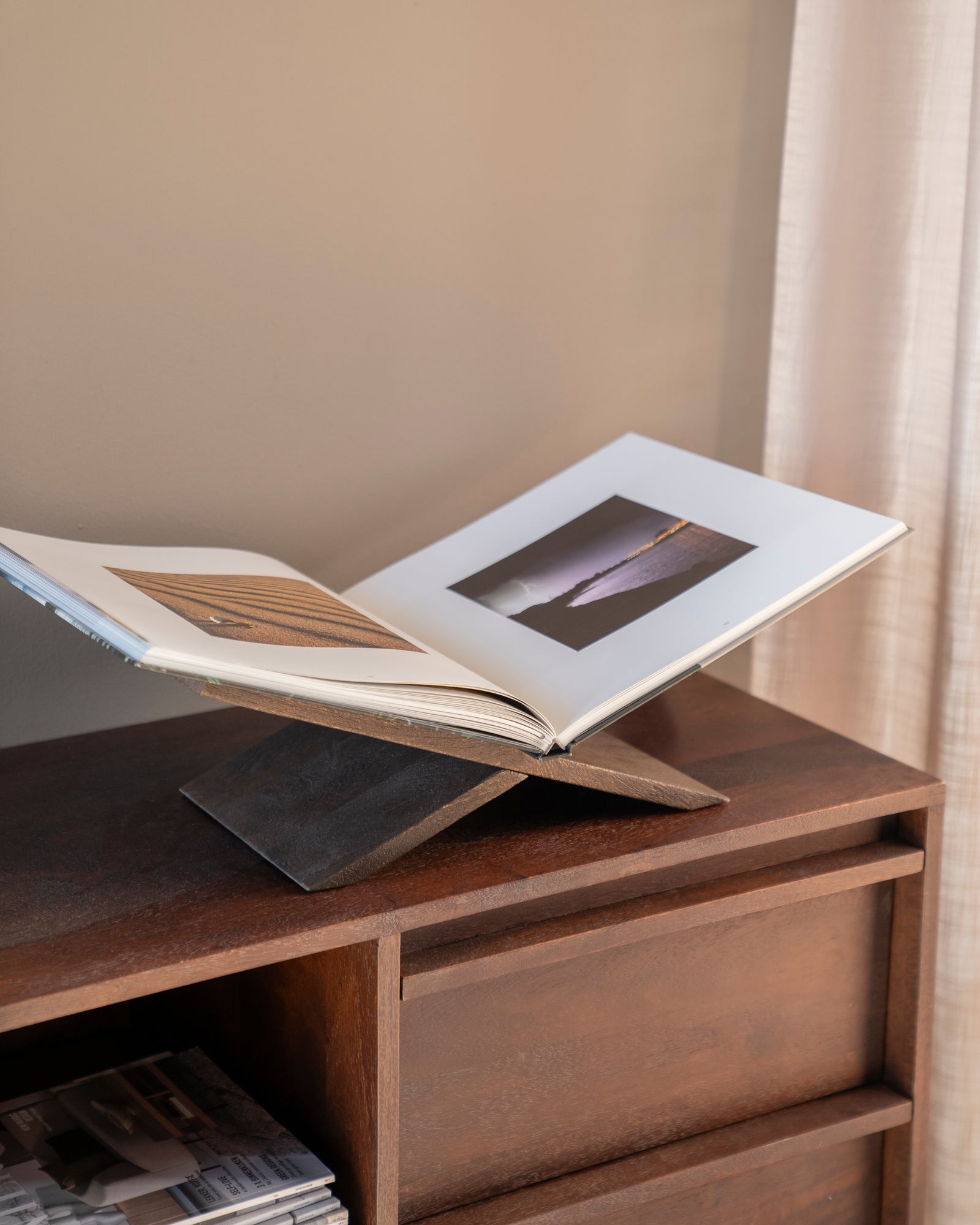 Wooden book stand