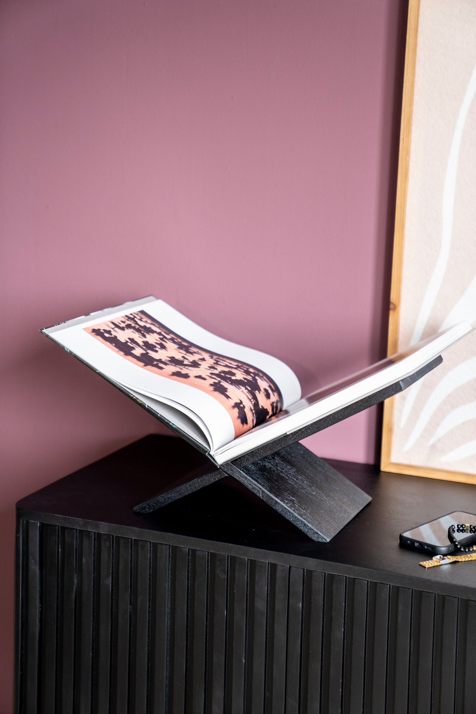Wooden book stand