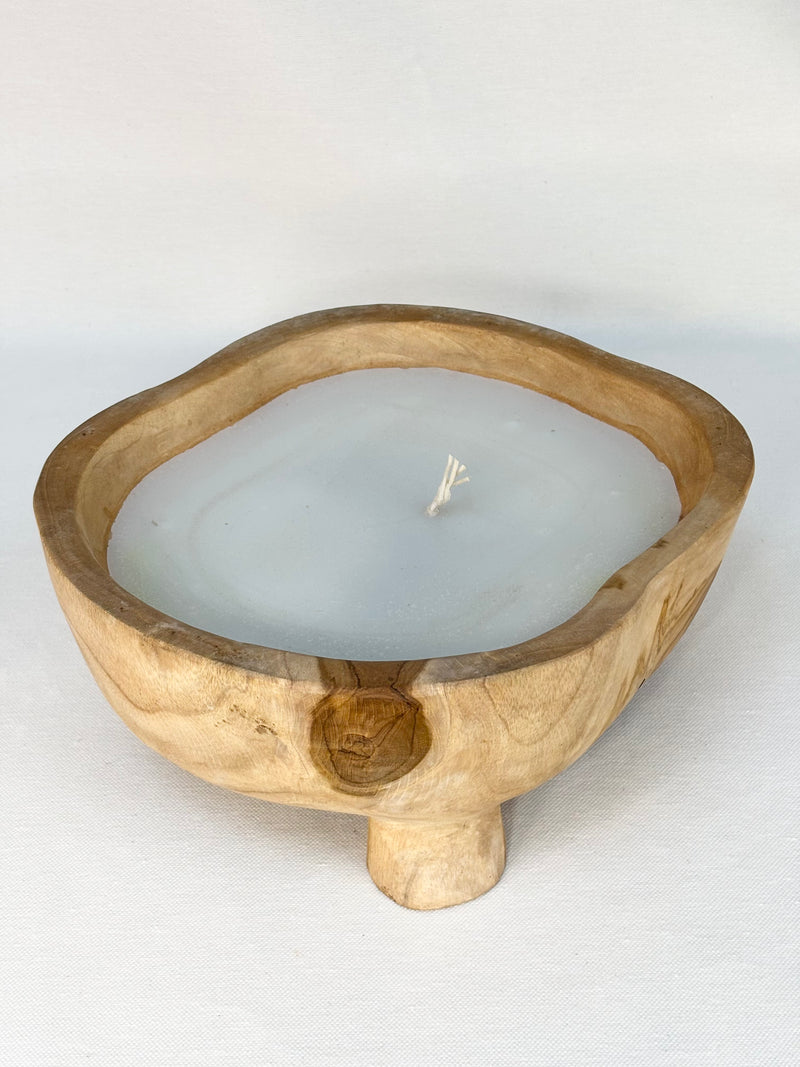 Outdoor wood candles